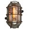 Vintage Industrial Gray Metal and Clear Glass Sconce 3