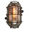 Vintage Industrial Gray Metal and Clear Glass Sconce, Image 3