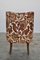 Vintage Italian Walnut Dining Chairs with Rubelli Fabric, 1930s, Set of 2, Image 5
