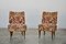 Vintage Italian Walnut Dining Chairs with Rubelli Fabric, 1930s, Set of 2 1