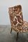 Vintage Italian Walnut Dining Chairs with Rubelli Fabric, 1930s, Set of 2, Image 6