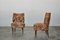 Vintage Italian Walnut Dining Chairs with Rubelli Fabric, 1930s, Set of 2, Image 2