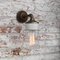 Vintage Clear Glass and Cast Iron Sconce, Image 4
