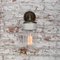 Vintage Clear Glass and Cast Iron Sconce 5