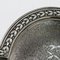 Bandeja de servicio francesa antigua de plata maciza del siglo XIX y bandeja de servicio Niello, década de 1870, Imagen 9