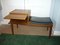 Vintage Teak Telephone Bench Unit with Vinyl Seat, 1960s, Image 3