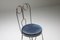 Mid-Century Wire Metal and Velvet Atelier Français Dining Chairs, Set of 8, Image 10