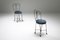 Mid-Century Wire Metal and Velvet Atelier Français Dining Chairs, Set of 8, Image 5
