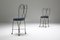 Mid-Century Wire Metal and Velvet Atelier Français Dining Chairs, Set of 8 4