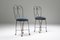 Mid-Century Wire Metal and Velvet Atelier Français Dining Chairs, Set of 8 3