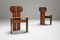 Vintage Cognac Leather Africa Chairs by Tobia & Afra Scarpa for maxalto, 1970s, Set of 4, Image 6