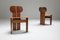 Vintage Cognac Leather Africa Chairs by Tobia & Afra Scarpa for maxalto, 1970s, Set of 4, Immagine 6