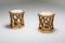 Vintage Carved Giltwood Side Tables with Marble Top, 1970s, Set of 2 5