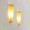 Yellow and Black Striped Glass Sconces, 1980s, Set of 2 11