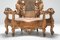 Vintage French Carved Oak Throne Chair, Image 11
