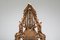 Vintage French Carved Oak Throne Chair 8