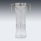 Antique Russian Empire Solid Silver & Cut Glass Vase from Nikifor Kxristov, 1910s, Image 9