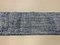 Distressed Turkish Narrow Runner Rug in Wool Overdyed Blue 4