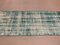 Distressed Turkish Narrow Runner Rug in Wool Overdyed Green, Image 6