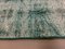 Distressed Turkish Narrow Runner Rug in Wool Overdyed Green, Image 7