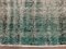 Distressed Turkish Narrow Runner Rug in Wool Overdyed Green 4