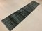 Distressed Turkish Narrow Runner Rug in Wool Overdyed Black 8