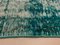 Distressed Turkish Narrow Runner Rug in Wool Overdyed Green, Image 6