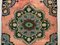 Vintage Turkish Pink and Green Distressed Woolen Tribal Runner Rug, Image 5