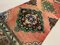 Vintage Turkish Pink and Green Distressed Woolen Tribal Runner Rug, Image 3