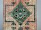 Tapis de Couloir Tribal Vintage Rose et Vert en Laiton, Turquie 4