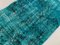 Vintage Turkish Overdyed Blue Distressed Woolen Tribal Runner Rug, Image 3