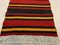 Alfombra Kilim de ratán Shabby Chic turca vintage en rojo y negro, Imagen 2