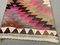 Tapis Kilim Vintage Shabby Chic Rose et Noir, Turquie 6