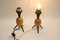 Vintage Teak Tripod Table Lamps, Set of 2 2