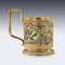 Antique Russian Solid Silver-Gilt Enamel Tea Glass Holder from Vasily Agafonov, 1900s 1