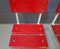 Chaises Hautes Rouges et Blanches, Allemagne, 1960s, Set de 2 9