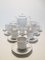 Porcelain Coffee Set from Philippe Deshoulières , 1980s, Set of 23 1