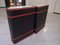 Rosewood Suitcase and Standing Bar on Wheels, 1980s 6