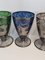 Colored and Silver Glass Cups, 1970s, Set of 6 5