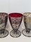 Colored and Silver Glass Cups, 1970s, Set of 6 8