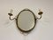 Miroir Vintage en Laiton avec Appliques, Suède, 1950s 6