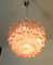 Murano Glass Pink Quadriedri Chandelier from Mazzega, 1980s, Image 7