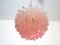 Murano Glas Pink Quadriedri Kronleuchter von Mazzega, 1980er 11