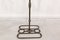 Large Standing Candleholder with 5 Lights in Forged Iron and Wood Carving, 1950s 4