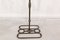 Large Standing Candleholder with 5 Lights in Forged Iron and Wood Carving, 1950s, Image 4