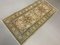 Turkish Green and Beige Distressed Wool Runner Rug, 1970s 3