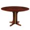 Vintage Italian Round Table in Rosewood with Brass Inserts, 1960s 1