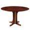 Vintage Italian Round Table in Rosewood with Brass Inserts, 1960s, Image 1