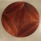 Vintage Italian Round Table in Rosewood with Brass Inserts, 1960s, Imagen 3