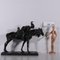 Vintage Riding Soldier Sculpture in Bronze 2